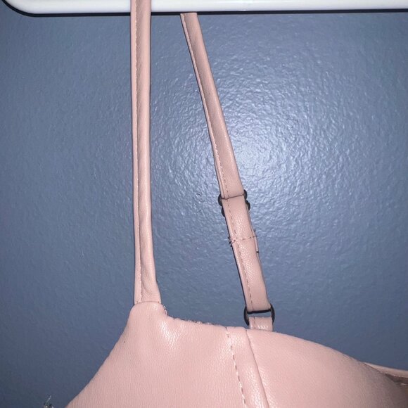 Windsor Women’s Bold Moment Light Pink Faux Leather Corset W Front Closure SZ M - Picture 3 of 10